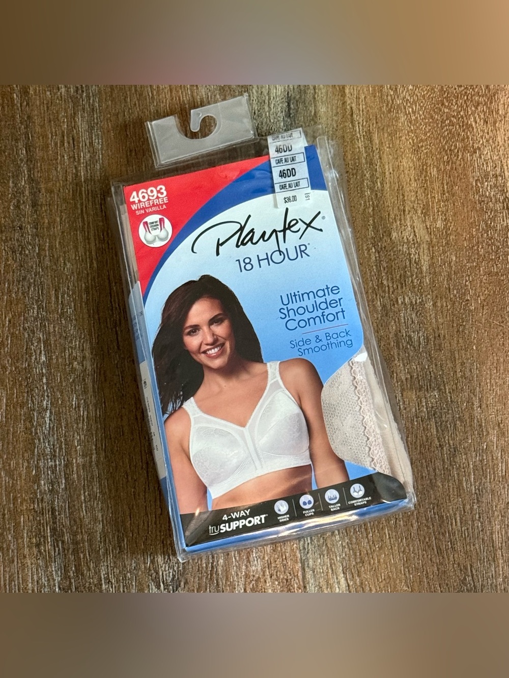 Playtex 18 Hour Ultimate Shoulder Comfort Wirefree Bra-46DD